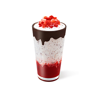 봄딸기 초코쉘 요거트 블렌디드 (Strawberry Chocolate Yogurt Blended)