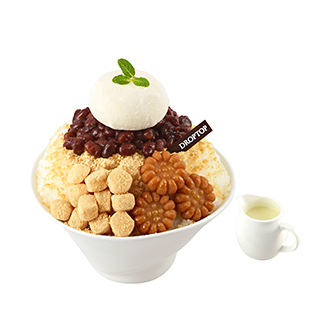 쫀득 통팥 모찌 빙수 (Chewy Red Bean Mochi Bingsu)
